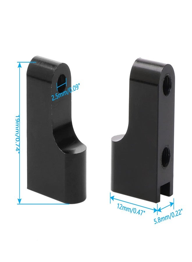 Rowiz Black RC Aluminum Servo Mount AXIAL for 1/10 SCX10 Jeep Wrangler AX80028 for Pack of 2pcs - Image 2